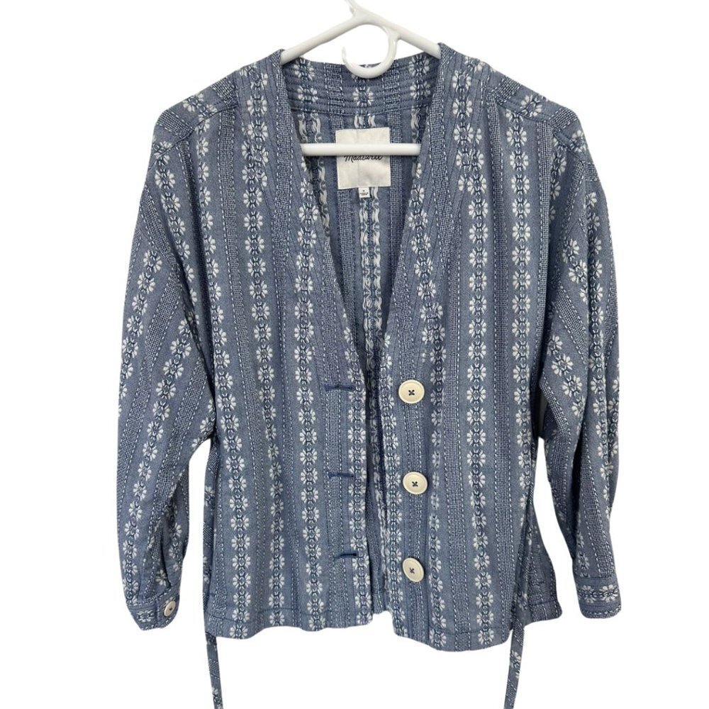 Madewell Floral Jacquard Toe-Waist Jacket - Size S